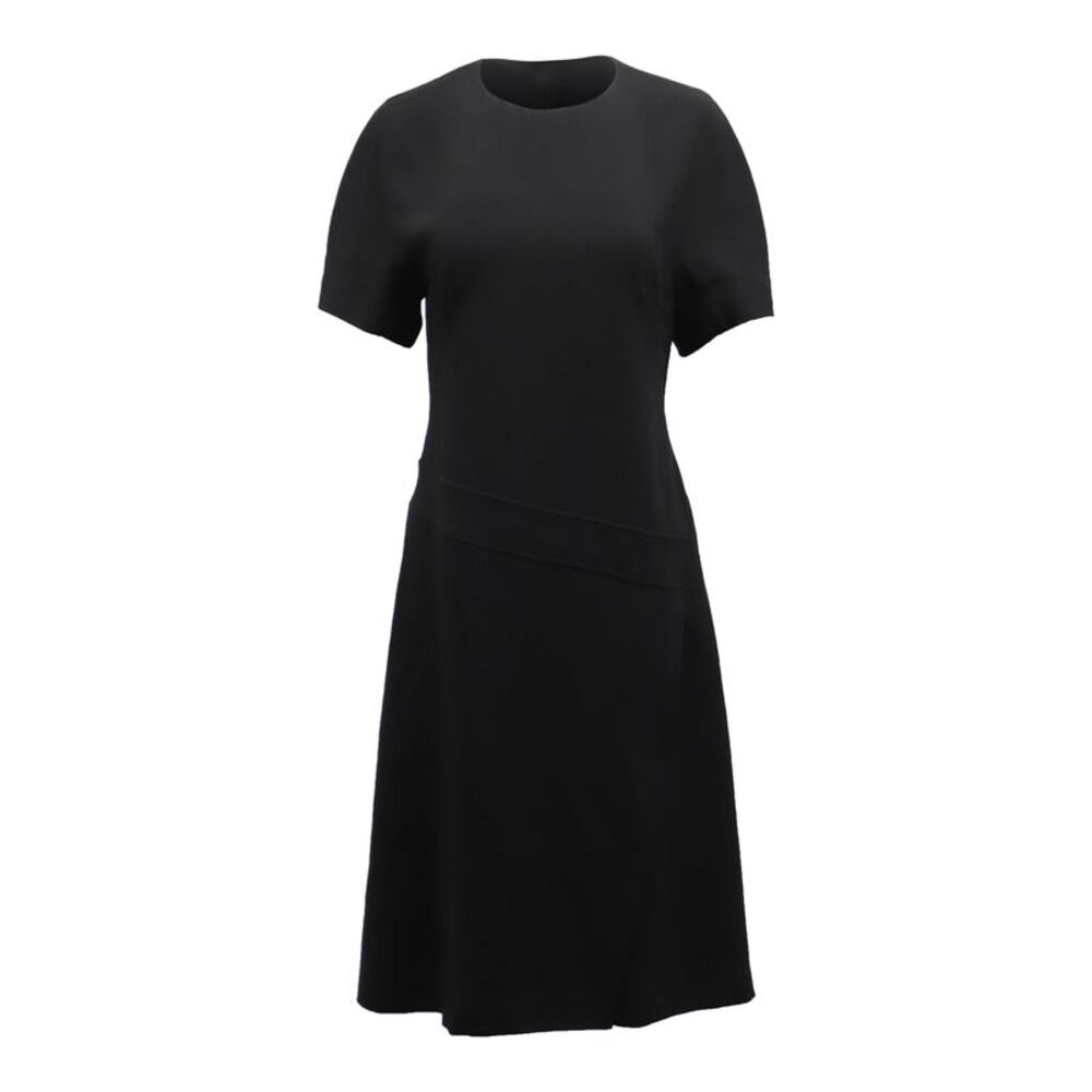 Alexander Wang Pleated Dress in Black Crepe-Satin